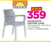 Gold Sun Silver/White Sapphire Chair 81X58X53cm