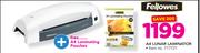 Fellowers A4 Lunar Laminator Plus Free A4 Laminating Pouches