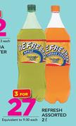 Refresh Assorted 2Ltr-For 3