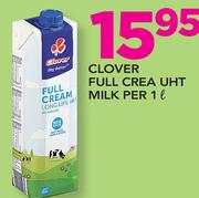 Clover Full Cream UHT Milk-Per 1 Ltr