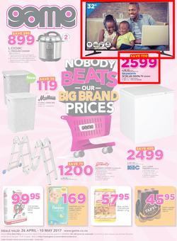 Game Namibia : Oshakati  Nobody Beats Our Big Brand Prices (26 Apr - 10 May 2017), page 1
