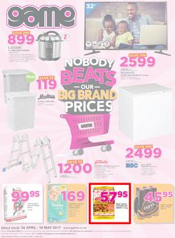 Game Namibia : Oshakati  Nobody Beats Our Big Brand Prices (26 Apr - 10 May 2017), page 1