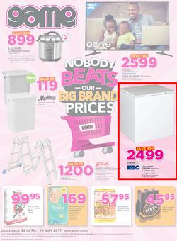 Game Namibia : Oshakati  Nobody Beats Our Big Brand Prices (26 Apr - 10 May 2017), page 1