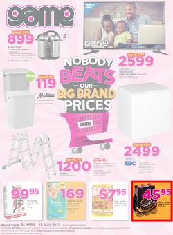 Game Namibia : Oshakati  Nobody Beats Our Big Brand Prices (26 Apr - 10 May 2017), page 1