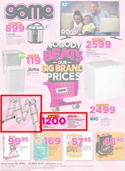 Game Namibia : Oshakati  Nobody Beats Our Big Brand Prices (26 Apr - 10 May 2017), page 1