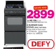 Defy 4 Burner Gas Stove DGS168SGG