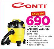 Conti 1000W Conti Wet And Dry Vacuum Cleaner CWD100C