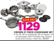 Tissoli Crown 21 Piece Cookware Set