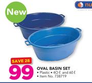 Nuware Oval Basin Set