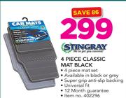Stingray 4 Piece Classic Mat Black