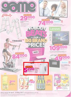 Game Nigeria : Nobody Beats Our Big Brand Prices (26 Apr - 10 May 2017), page 1