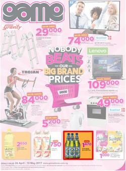 Game Nigeria : Nobody Beats Our Big Brand Prices (26 Apr - 10 May 2017), page 1