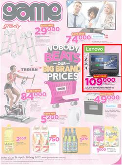 Game Nigeria : Nobody Beats Our Big Brand Prices (26 Apr - 10 May 2017), page 1