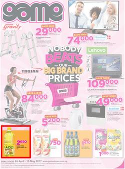 Game Nigeria : Nobody Beats Our Big Brand Prices (26 Apr - 10 May 2017), page 1