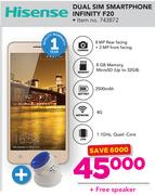 Hisense Dual Sim Smartphone INFINITY F20 With Free Speaker