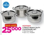 Hoffner 3 Piece Heavy Duty Stainless Steel Cookware Set