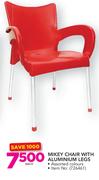 Mikey Chair With Aluminium Legs In Assorted Colours-Each