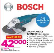 Bosch 2000W Angle Grinder GWS 20-230 With Triple Control Safety Switch