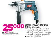 Ryobi 850W Impact Corded Drill PD-852VR