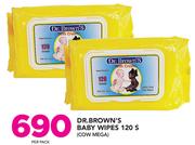 Dr.Brown's Baby Wipes 120's COW MEGA-Per Pack