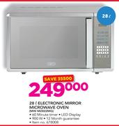 Defy 28Ltr Electronic Mirror Microwave Oven MW M2822MG