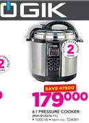 Logik 6Ltr Pressure Cooker RSH-012476-11