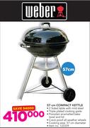 Weber 57cm Compact KettleWith Crack Proof All Weather Wheels