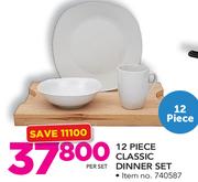 12 Piece Classic Dinner Set-Per Set