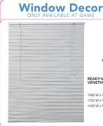 Decorland Ready-Made 25mm Aluminium Venetian Blinds(White) 600x1000mm