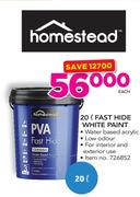 Homestead Fast Hide Cream, Peach And Sand Paint-20Ltr Each