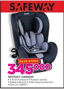 Safeway MotoX1 Carseat With 5 Point Harness