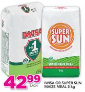Iwisa Or Super Sun Maize Meal-5Kg Each