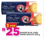 Bakers Blue Label Marie Biscuits-3 x 200g