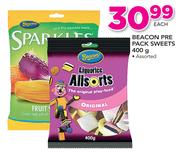 Beacon Pre Pack Sweets Assorted-400g Each