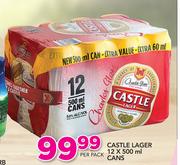 Castle Lager Cans-12 x 500ml Per Pack