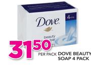 Dove Beauty Soap 4 Pack-Per Pack