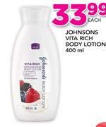 Johnsons Vita Rich Body Lotion-400ml