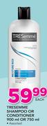 Tresemme Shampoo Or Conditioner Assorted-900ml Or 750ml Each