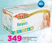 Pampers Premium Care Mega Junior 88's, Maxi 104's, Midi 120's-Per Pack