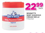 Bennetts Baby Aqueous Cream Assorted-500ml