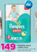 Pampers Pants Jumbo Pack Extra Large 44's, Junior 48's, Maxi 52's, Midi 60's-Per Pack