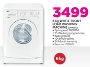 Defy 6Kg White Front Load Washing Machine DAW373