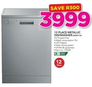 Defy 12 Place Metallic Dishwasher DDW176