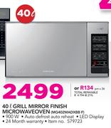 Samsung 40Ltr Grill Mirror Finish Microwave Oven MG402MADXBB F