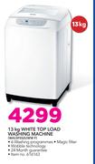 Samsung 13Kg White Top Load Washing Machine WA13F5S2UWW F