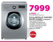 LG 8/4Kg Metallic Washer/Dryer Combo F1496ADP4