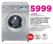 LG 8Kg Metallic Direct Drive Front Load Washing Machine MET F12B8TDP5
