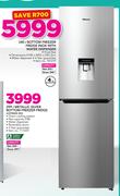 Hisense 340Ltr Bottom Freezer Fridge Inox With Water Dispenser