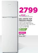 Hisense 220Ltr White Top Freezer Fridge