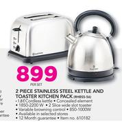 Russell Hobbs 2 Piece Stainless Steel Kettle & Toaster Kitchen Pack RHBSS-56-Per Set